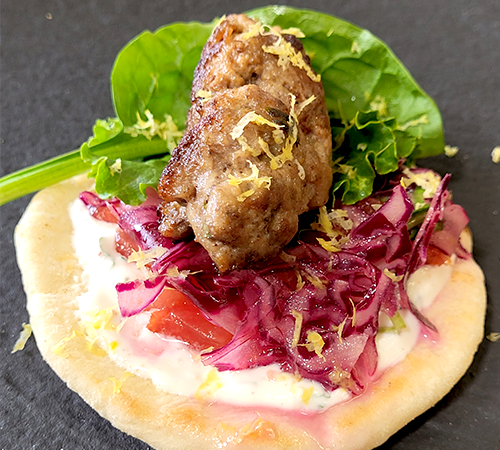 Agneau du Périgord en pain pita