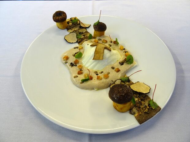 Ballade en sous-bois : « Omette impertinente aux cèpes du Périgord et tuber Melanosporum »