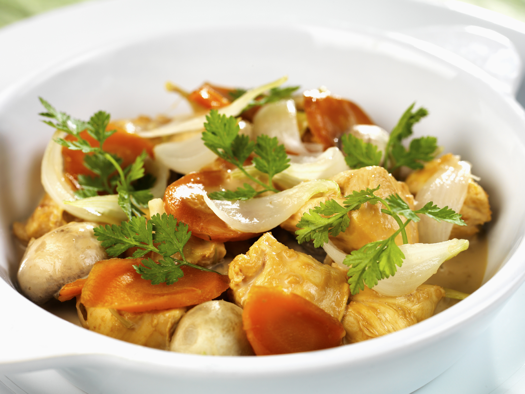 Blanquette de veau sous la mère, carottes des sables glacées