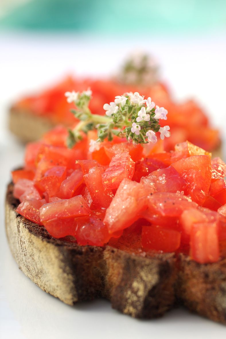 Bruschetta de tomates de Marmande