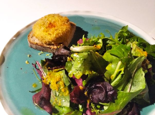 Cabécous du Périgord panés