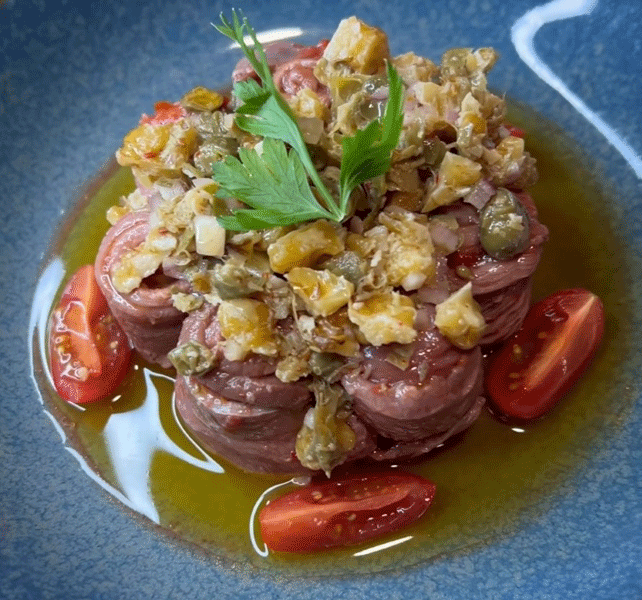 Ceviche de Canard du Sud-Ouest, Salicorne des Marais Charentais et Noix du Périgord