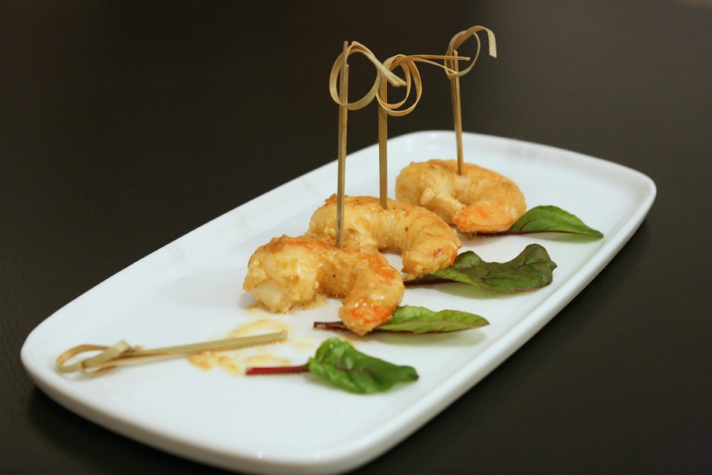 Crevettes flambées à l’Armagnac