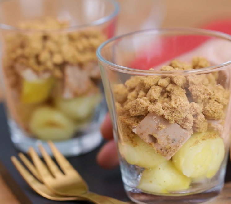 Crumble aux Pommes du Limousin AOP et au Foie Gras du Sud-Ouest IGP