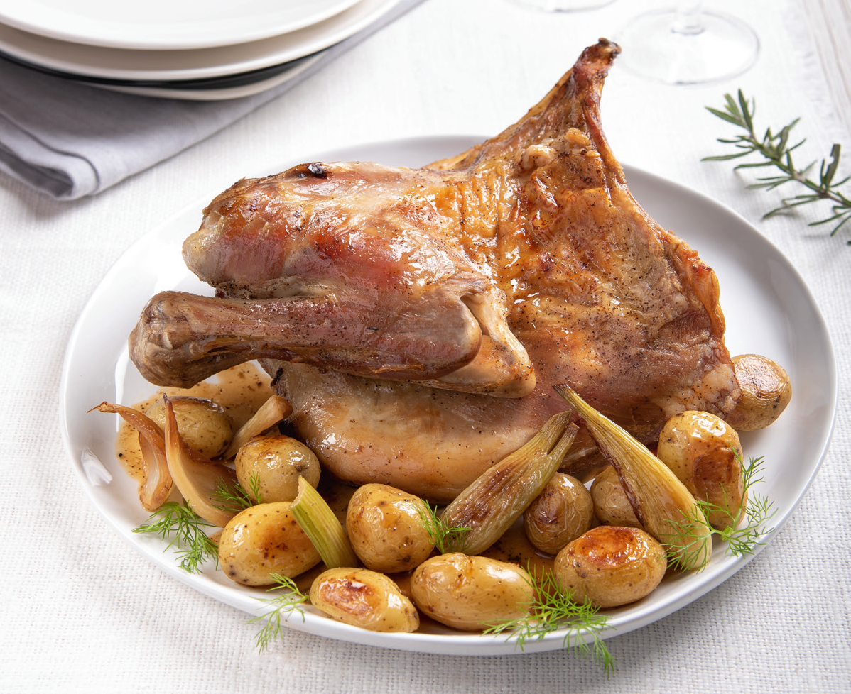 Épaule de Chevreau pommes de terre grenaille et fenouil rôti