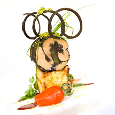 Foie gras du Sud-Ouest confit au cacao et gingembre