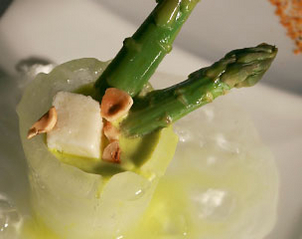 Gaspacho d’asperges vertes des Landes aux noisettes