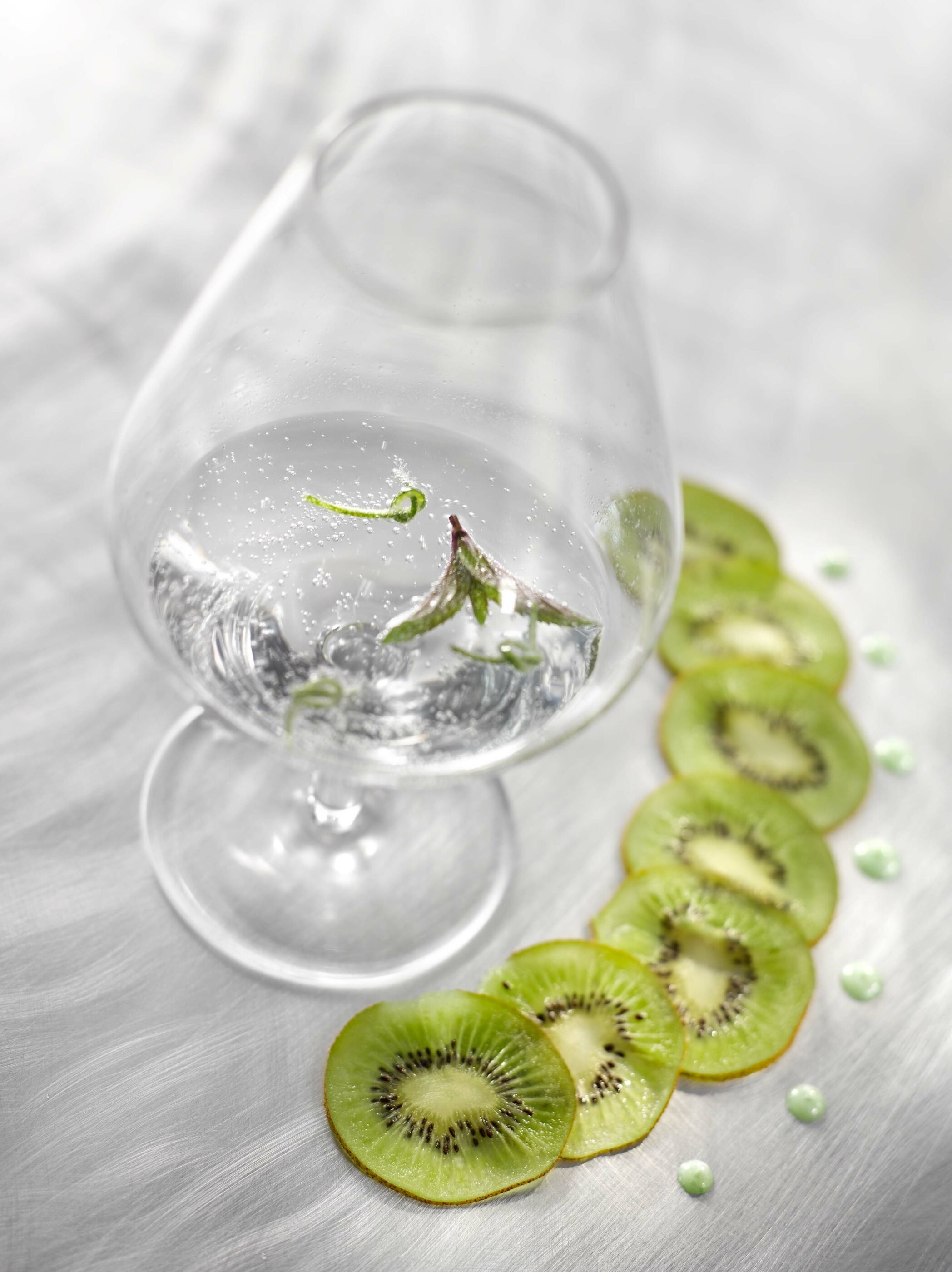 Kiwi de l’Adour en gin tonic avec menthe