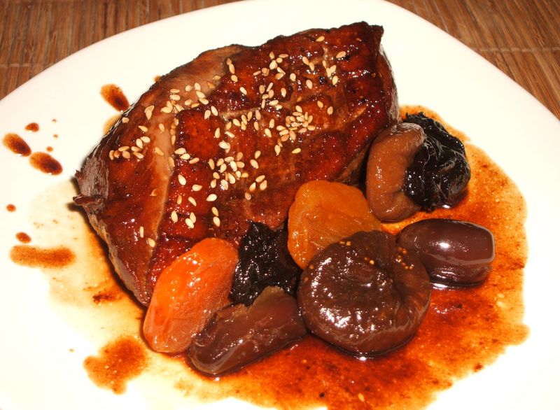 Magret de canard du Sud-Ouest miel-soja aux fruits secs
