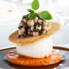 Noix de Coquille Saint Jacques, Truffes du périgord et moelle de Boeuf blond d’Aquitaine, saveurs d’hiver