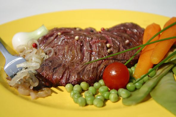 Onglet à l’échalion du Poitou confit