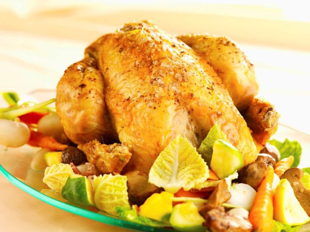 Poulet fermier des Landes aux légumes de saison