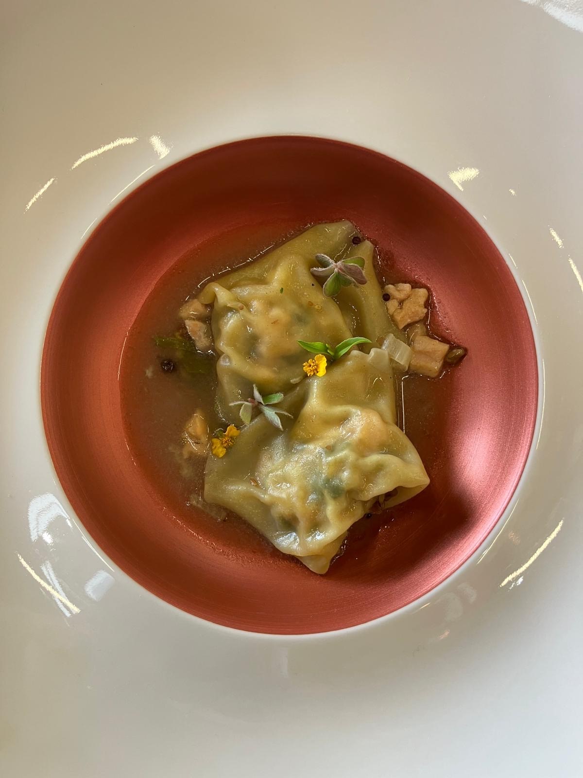 Ravioles à la Truite, blette et Chèvre de Nouvelle-Aquitaine