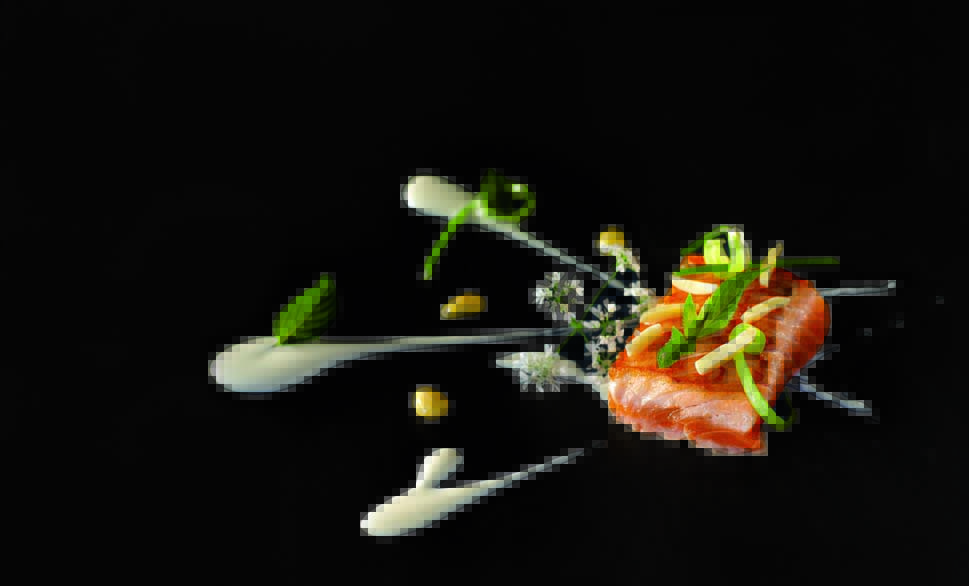 Saumon de l’Adour ma version aux amandes et sauce paloise