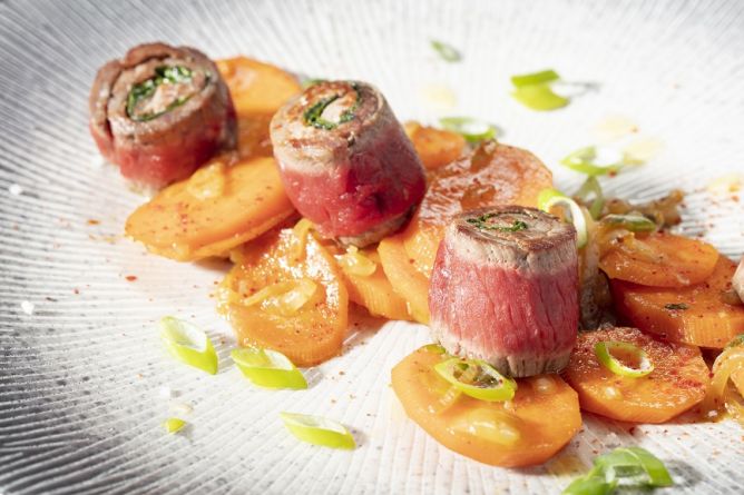 Sucettes de veau fermier du Limousin, écrasé de pommes de terre à l’aillet confit