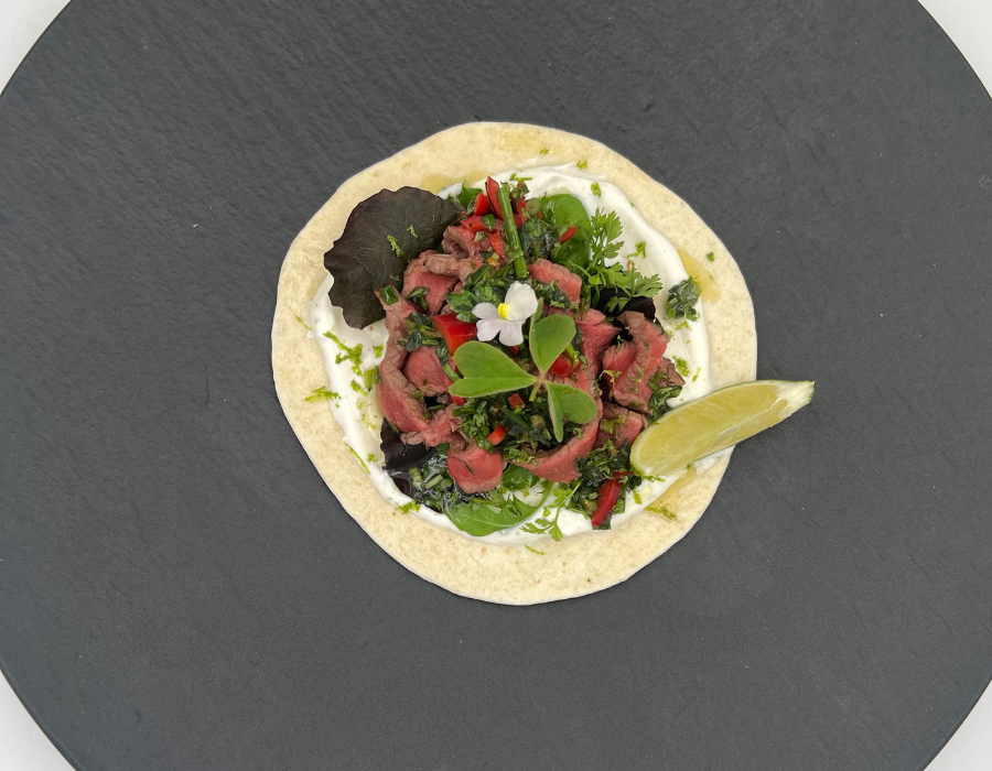 Taco au Boeuf du Limousin et sa Sauce Chimichurri