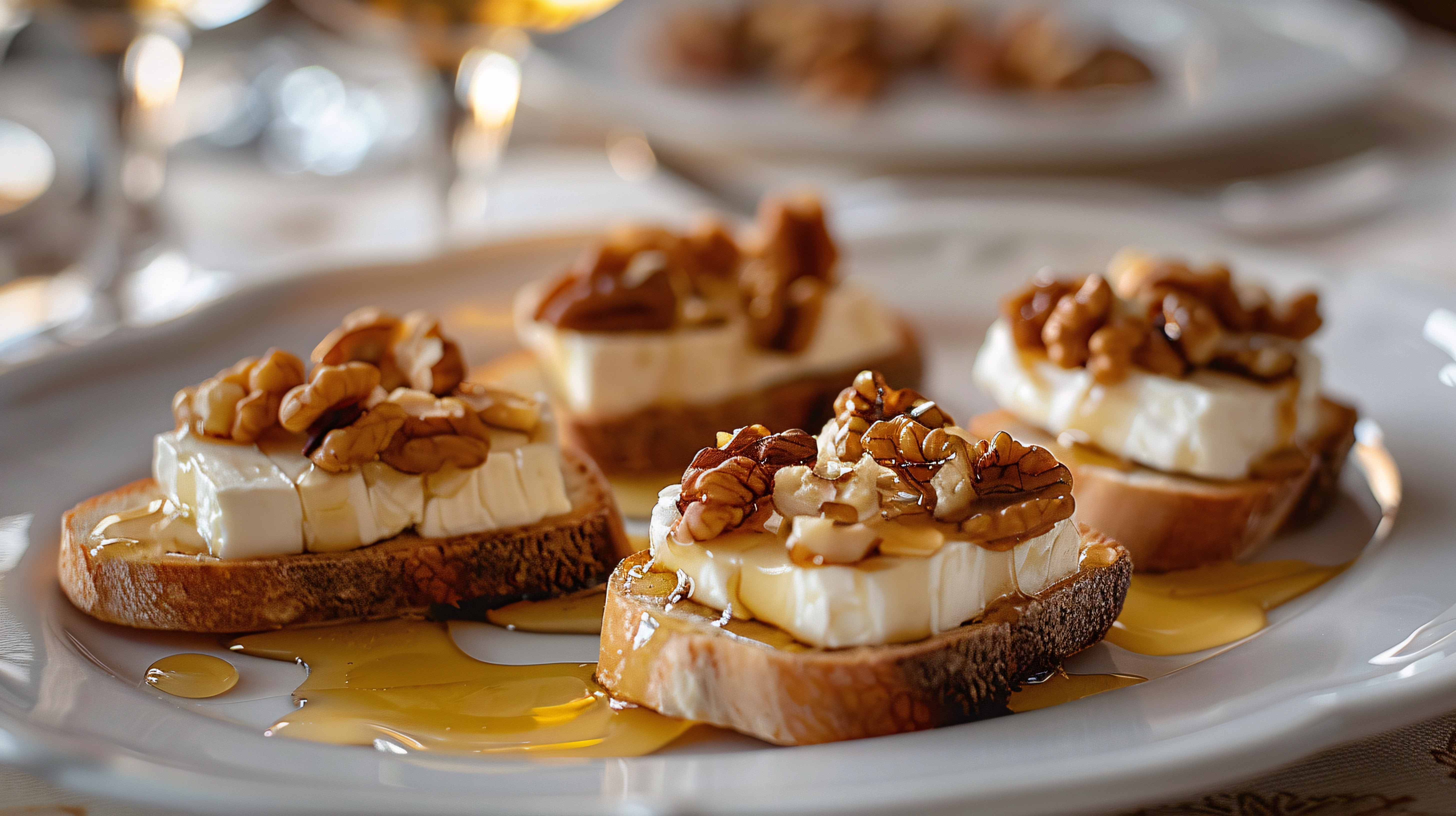 Tapas cabécou, miel et Noix du Périgord