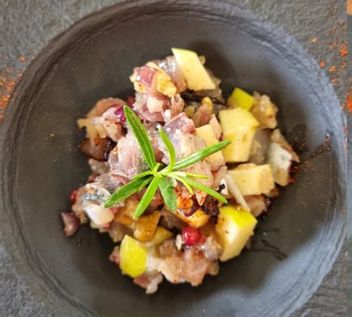 Tartare de maquereau aux Pommes du Limousin AOP