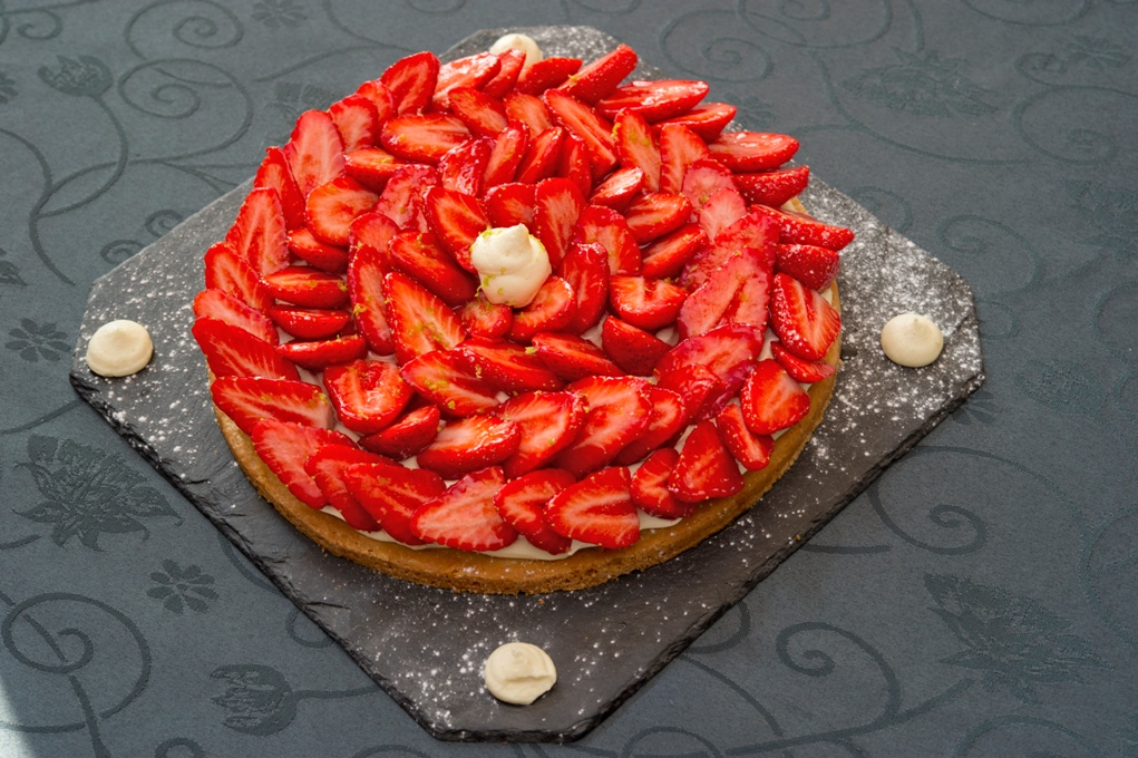 Tarte aux Fraises Label Rouge et son crémeux citron vert