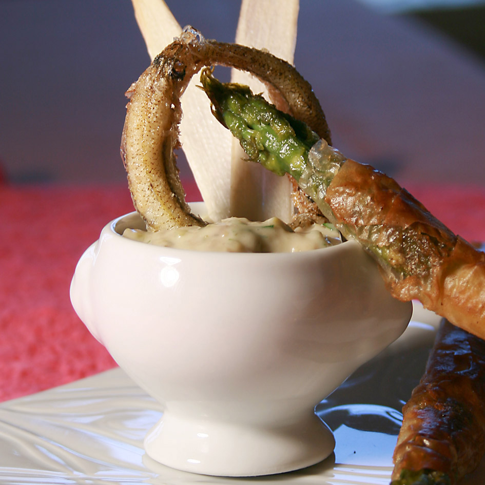 Tempura d’éperlans et Asperges du Blayais