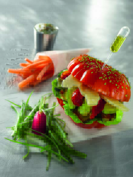 Tomates de Marmande en Mac Coiffé végétal, “tout simplement”